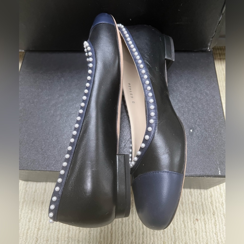 🔴Authentic CHANEL Black & Navy Leather Ballet Flats🔴 - Picture 9 of 9